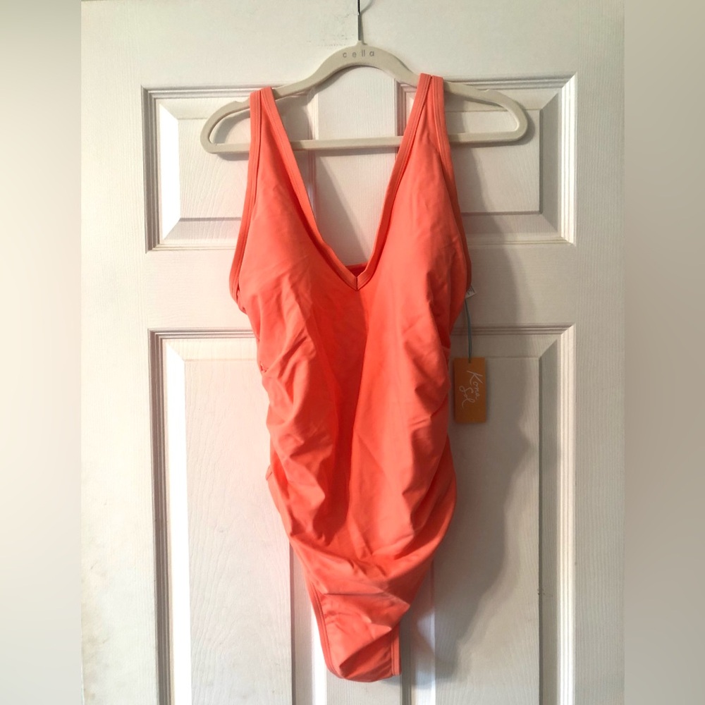 Kona Sol Coral Swimsuit. NWT